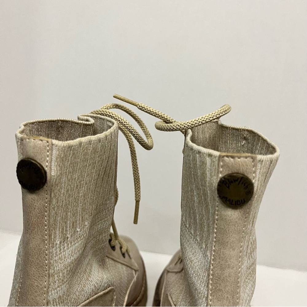 Blowfish Women's Reilly Casual Vegan, Cruelty-Free Beige Lace-Up Boots Size 7 - Picture 9 of 13
